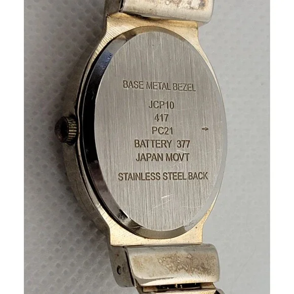 Women's Classic Oval Silver Tone White Dial Purple Cuff Bracelet Watch 01 - Picture 8 of 8